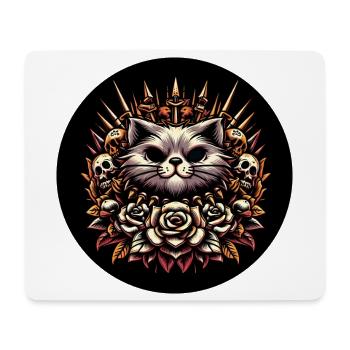 Evil cat - Mousepad (Querformat) - Weiß - Vorne