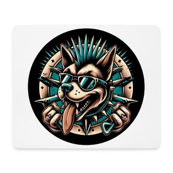 Punk Dog - Mouse Pad (horizontal) - white - Front