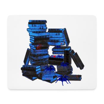 Bücher Design, Taranteln, für jedermann - Mousepad (Querformat) - Weiß - Vorne