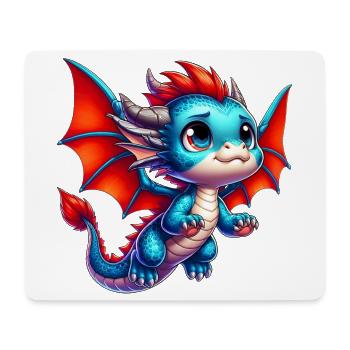 Drache - Mousepad (Querformat) - Weiß - Vorne