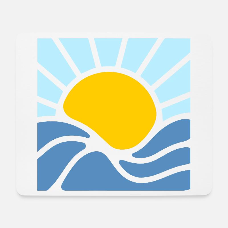 Sonne, Sommer und Meer - Mousepad (Querformat) - Weiß