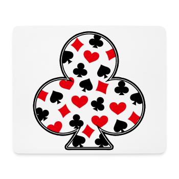 Poker Jeux d’argent Casino Jeux de cartes Jeux d’argent Poker - Tapis de souris (format paysage) - blanc - Devant