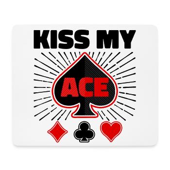 Jeu de cartes de joueur professionnel Poker Statement Casino - Tapis de souris (format paysage) - blanc - Devant