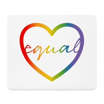 LGBT CSD Gay Shirt equal - Mouse Pad (horizontal) - white - Front