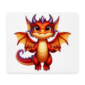 Drache - Mousepad (Querformat) - Weiß - Vorne