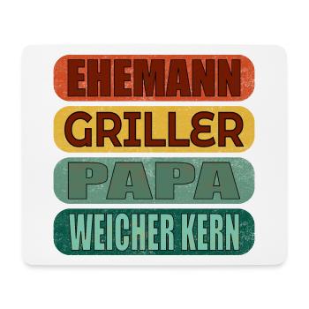 VATERTAG PAPA GRILLEN EHEMANN - Mousepad (Querformat) - Weiß - Vorne