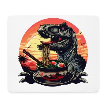 Drôle de dinosaure Ramen Nouilles Japon Dino Vintage - Tapis de souris (format paysage) - blanc - Devant
