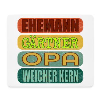 VATERTAG OPA GÄRTNER - Mousepad (Querformat) - Weiß - Vorne