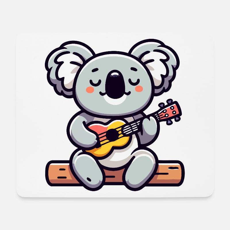 Koala Chords: The Eucalyptus Melodist - Mouse Pad (horizontal) - white