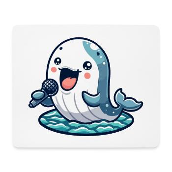 Melody Whale: Der aquatische Crooner - Mousepad (Querformat) - Weiß - Vorne