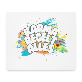 Karma regelt Alles - Mousepad (Querformat) - Weiß - Vorne