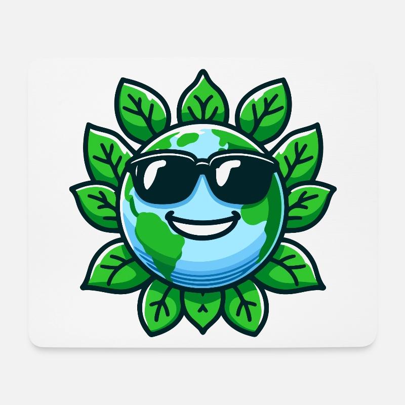 Cool Planet: Die umweltfreundliche Erde - Mousepad (Querformat) - Weiß