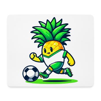 Pineapple Goalie: Der Fußballstar - Mousepad (Querformat) - Weiß - Vorne