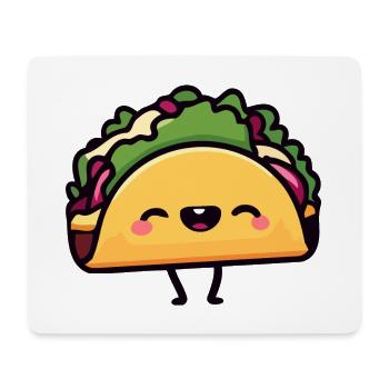 Fröhlicher Taco Toon - Mousepad (Querformat) - Weiß - Vorne
