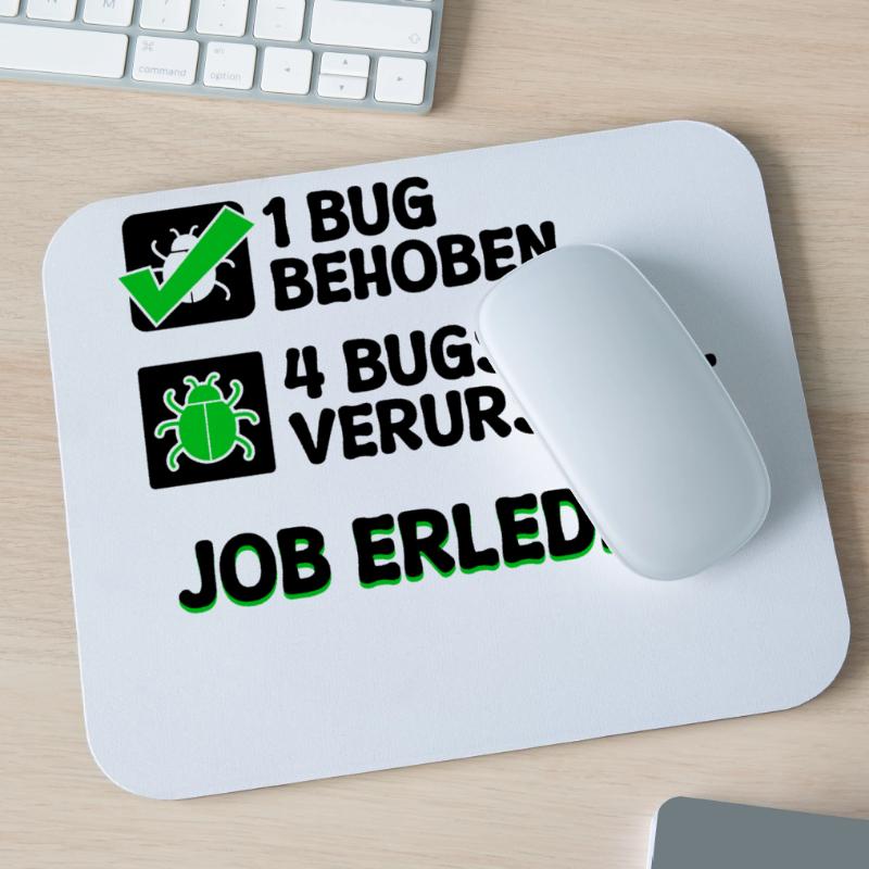 Open Source Bugfixing Bugs Developer Programmier Mousepad (Querformat)
