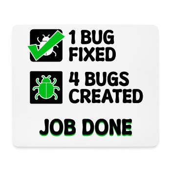 Programmierer Developer Bugfixing Bugs Skripting - Mousepad (Querformat) - Weiß - Vorne