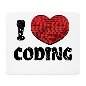 Code Developer Skripting Debug Herz Statement - Mousepad (Querformat) - Weiß - Vorne