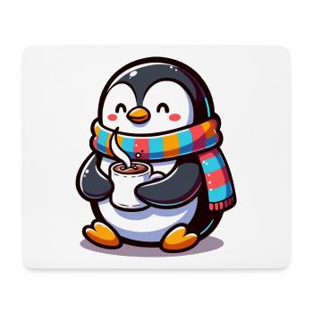 Charming Penguin with Colourful Scarf - Mouse Pad (horizontal) - white - Front