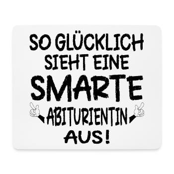 GLÜCKLICHE ABITURIENTIN ABITUR - Mousepad (Querformat) - Weiß - Vorne
