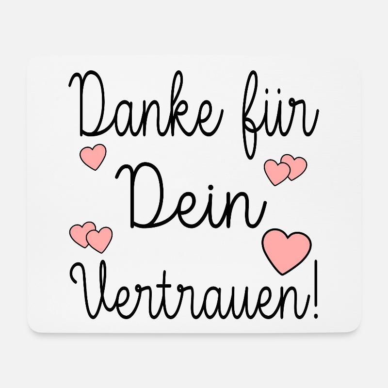 DANKE FÜR DEIN VERTRAUEN - Mousepad (Querformat) - Weiß