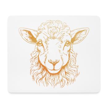 Lamb Portrait - Mouse Pad (horizontal) - white - Front