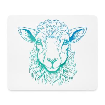Lamb Portrait - Mouse Pad (horizontal) - white - Front