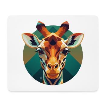 Prisme Girafe Circulaire - Tapis de souris (format paysage) - blanc - Devant