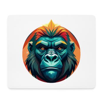 Tribal Neon Gorilla - Mouse Pad (horizontal) - white - Front