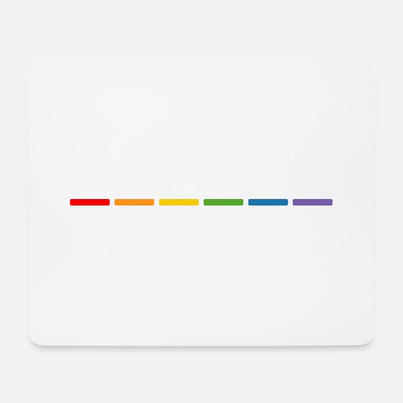 LGBT CSD T Shirt Rainbow - Mouse Pad (horizontal) - white