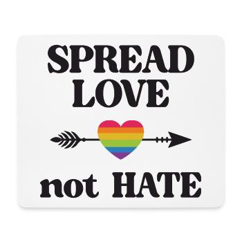 LGBT Pride Month - Spread Love Not Hate - Mouse Pad (horizontal) - white - Front