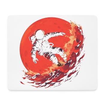 Astronaut Surfer - Mouse Pad (horizontal) - white - Front