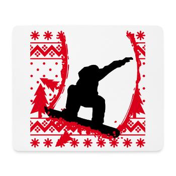 Winter Holidays Skiers Skiing Winter Sports Ice - Mouse Pad (horizontal) - white - Front