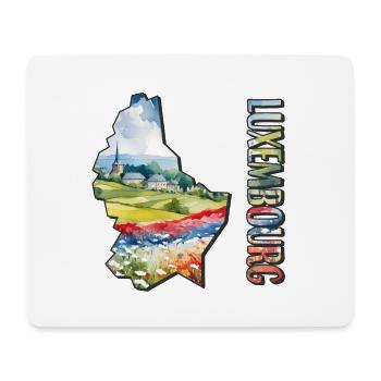 Aquarell Landkarte Luxemburg - Mousepad (Querformat) - Weiß - Vorne