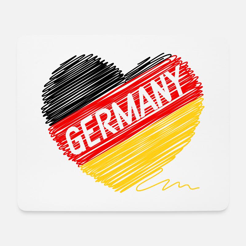 Deutschlandflagge, Liebe Deutschland, ein Symbol der Einheit - Mousepad (Querformat) - Weiß