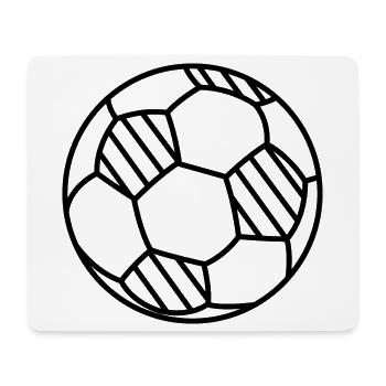 Football Minimal Lines Logo Joueur Club Équipe - Tapis de souris (format paysage) - blanc - Devant