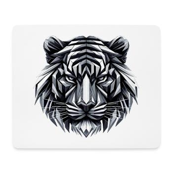 Tiger Tigerkopf geometrisch Geometrie Geschenk - Mousepad (Querformat) - Weiß - Vorne