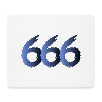 666 Satan Symbol - Devil - Evil - Mouse Pad (horizontal) - white - Front