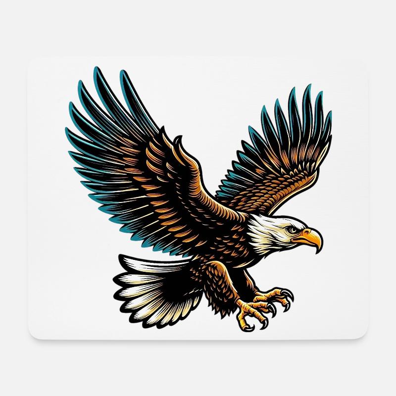 Adler - Mousepad (Querformat) - Weiß