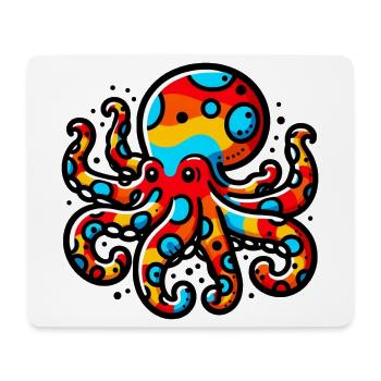 Krake - Mousepad (Querformat) - Weiß - Vorne