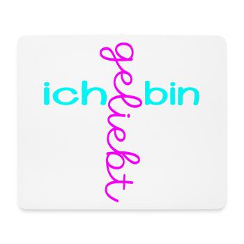CHRISTLICHER GLAUBE ICH BIN GELIEBT - Mousepad (Querformat) - Weiß - Vorne