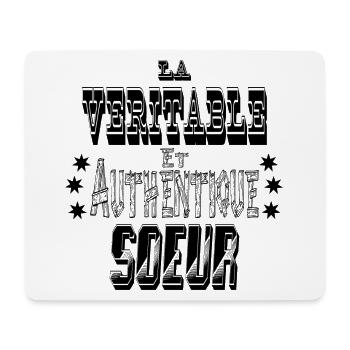La Véritable et Authentique Sœur - Tapis de souris (format paysage) - blanc - Devant