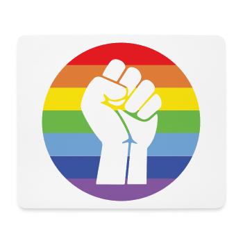 LGBTQ Pride Month - Fighting for LGBTQIA+ Equality - Mouse Pad (horizontal) - white - Front
