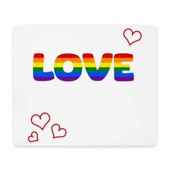 Love is Love Pride Rainbow - Mouse Pad (horizontal) - white - Front