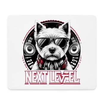 West Highland White Terrier Next Level Hip Hop - Mousepad (Querformat) - Weiß - Vorne