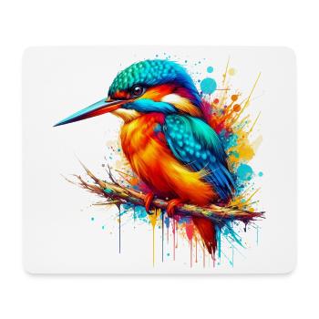 Martin-pêcheur - Tapis de souris (format paysage) - blanc - Devant