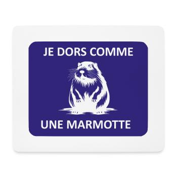 Ich schlafe wie ein Murmeltier - Mousepad (Querformat) - Weiß - Vorne