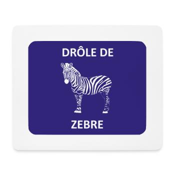 Drôle de zèbre - Tapis de souris (format paysage) - blanc - Devant