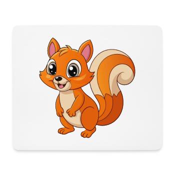 Squirrel Cute Mascot Cartoon Character Kawaii - Mouse Pad (horizontal) - white - Front