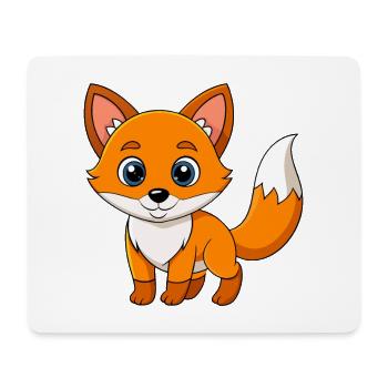 Fuchs Niedliches Maskottchen Zeichentrickfigur Kawaii - Mousepad (Querformat) - Weiß - Vorne