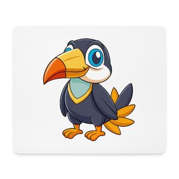 Toucan Cute Mascot Cartoon Character Kawaii - Mouse Pad (horizontal) - white - Front